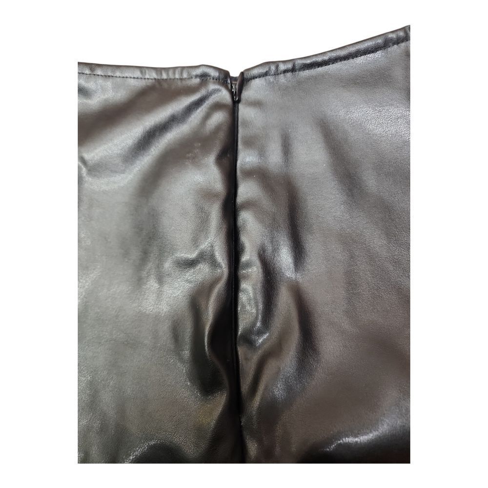 M&S Faux Leather Laser Cut Mini Skirt Y2K S/6 - Picture 14 of 14
